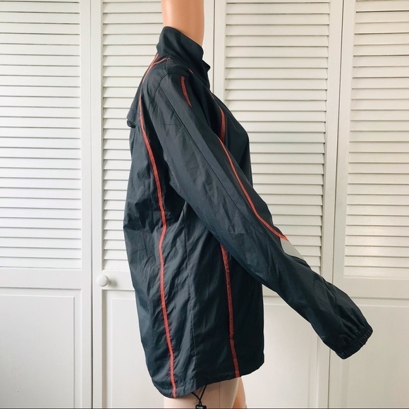 2/$25 ASICS Gray Orange Windbreaker Jacket Size Small - Picture 5 of 9